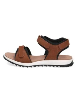 Caprice Leder-Sandalen "Maddie" In Hellbraun