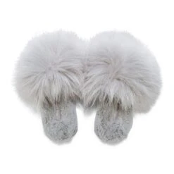 Hausschuh "hairy*pool" In Grau