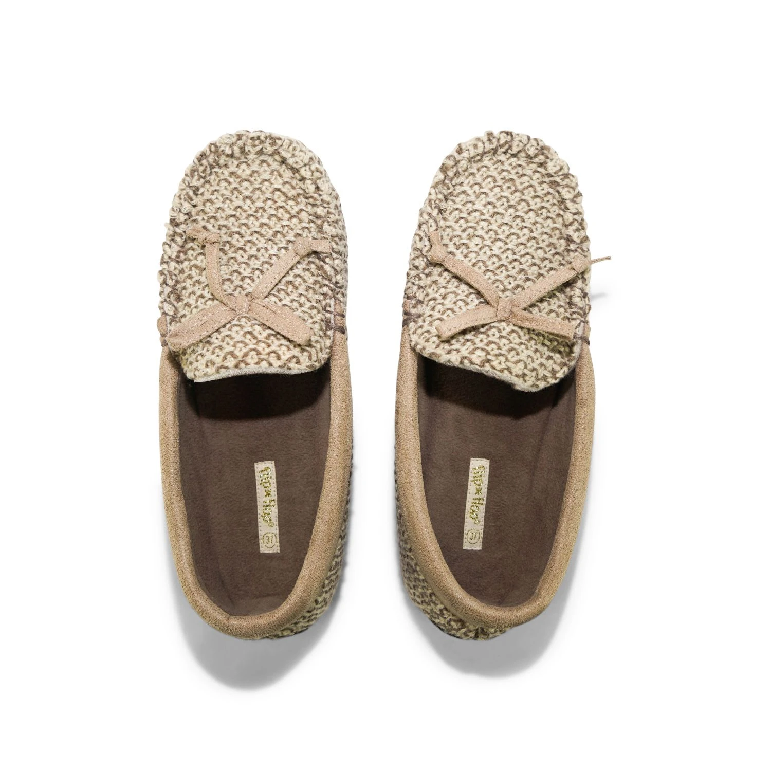 Hausschuh "loafer*knit 2" In Braun