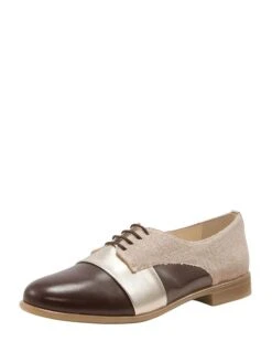 Heine Schnürschuhe In Beige/ Braun