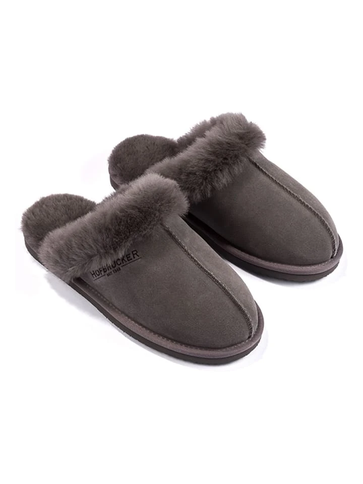 Lammfell-Hausschuhe "Helsinki" In Grau – Bild 2