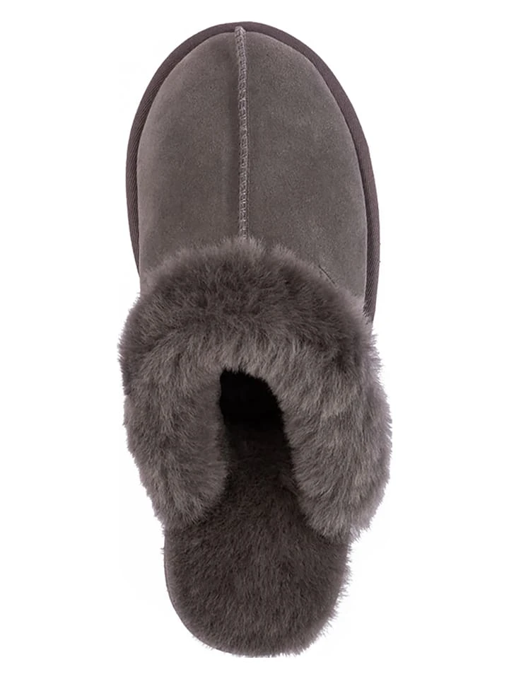 Lammfell-Hausschuhe "Helsinki" In Grau – Bild 4