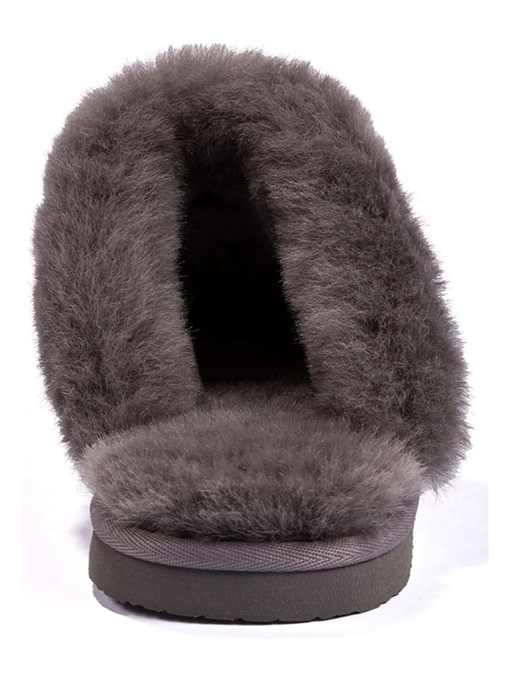 Lammfell-Hausschuhe "Helsinki" In Grau – Bild 5