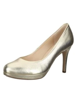 Leder-Pumps In Gold