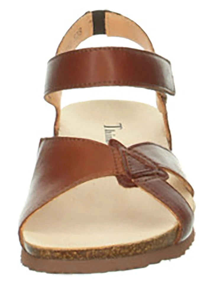 Think! Leder-Sandalen "Julia" In Hellbraun – Bild 3